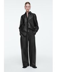 COS - Utility-Lederhose Mit Barrel-Bein - Lyst