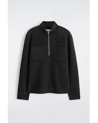 COS - Double-Faced Wool Zip-Up Overshirt - Lyst