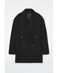 COS - Oversized Draped Double-breasted Blazer - Lyst