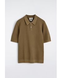 COS - Waffle-Knit Cotton Polo Shirt - Lyst