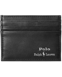 Polo Ralph Lauren Suffolk Slim Leather Card Holder - Zwart