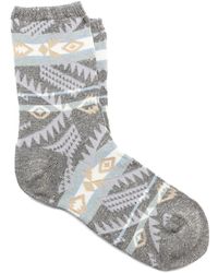 Birkenstock Ethno Linen Fashion Socks - Grey
