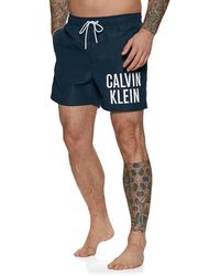 Calvin Klein Pantaloncini da Bagno Medium Drawstring - Blu