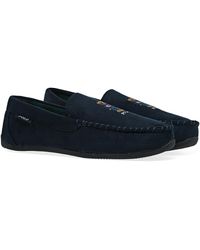 Ralph lauren slippers blauw ( - blauwe slipper gansettrf103031) - Junior  Steps