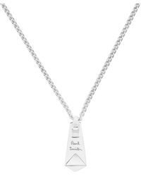 Paul Smith Zip Pendant Necklace - Metallic