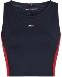 Tommy Hilfiger Slim 2in1 Color Block Tank Sports Top - Blauw