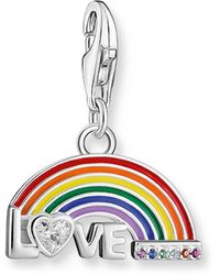 Thomas Sabo Bracelet Charm Summer Travel Rainbow Love - Blu