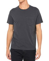 Billy Reid Men’s Washed Pocket T-Shirt – Soft Pima Cotton, Garment-Dyed, Classic Fit With Chest Pocket - View #2