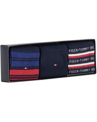 Tommy Hilfiger 3 Pack Giftbox Tommy Fashion Socks - Blue