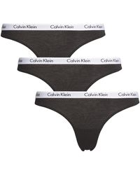 Calvin Klein 3-pack Strings Carousel - Zwart