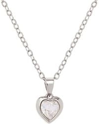 Ted Baker Necklace Hannela Crystal Heart Pendant - Metallizzato