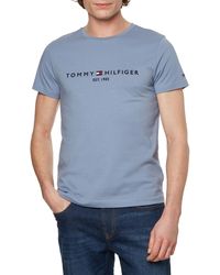 Tommy Hilfiger Tommy Logo Kurzarm-T-Shirt - Blau