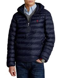 Polo Ralph Lauren Giacca Packable Hooded Pullover - Blu