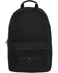 Tommy Hilfiger Rugzak Met Labeldetails Model th Central Backpack in het Zwart voor heren Heren Tassen voor voor Heuptassen voor 