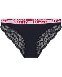 Tommy Hilfiger Floral Lace Knickers - Blue