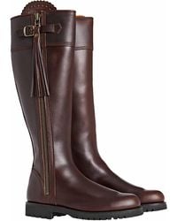 Penelope Chilvers Long Leather Tassel Boots - Brown