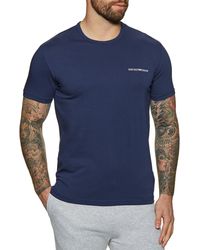 Emporio Armani 2 Pack Crew Neck Kurzarm-T-Shirt - Blau