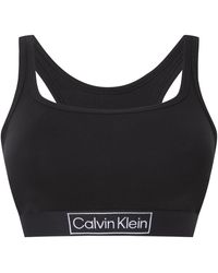 Calvin Klein Plus Size Unlined Bralette Bh - Zwart