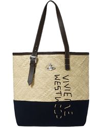 Vivienne Westwood Palm Tote Shopper Handbag - Natural