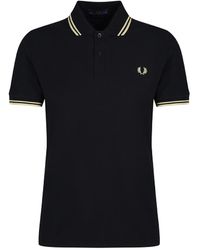Fred Perry Polo Reissues Made In England Twin Tipped - Nero