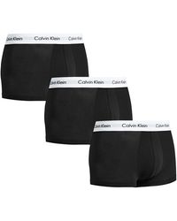 Calvin Klein Boxer Core Cotton Stretch 3 Pack Low Rise Trunk - Noir