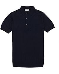 John Smedley Adrian Polo Shirt - Blue
