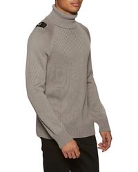 MA.STRUM Roll Neck Knit Sweater - Gray