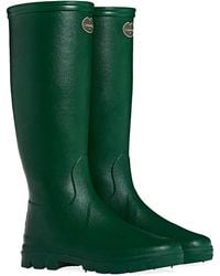 Le Chameau Iris Jersey Lined Wellington Boots - Green