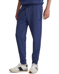 Polo Ralph Lauren Cotton Player Logo Double Tech Cuffed Sweatpants In White  for Men | Lyst