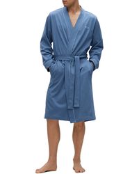 Heren Kleding voor voor Nacht en slaapmode voor Badjassen en ochtendjassen BOSS by HUGO BOSS Kimono Dressing Gown in het Blauw voor heren 