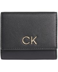 Calvin Klein Re-lock Trifold Extra Small Wallet - Black