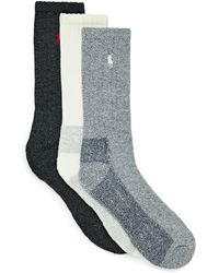 Polo Ralph Lauren Crew Sock 3 Pack Fashion Socks - Blauw