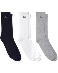 Lacoste High Cut 3 Pack Fashion Socks - Grijs