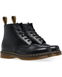 Dr. Martens Coppola Leather Buckle Heeled Boots in Black - Save 61% | Lyst  UK