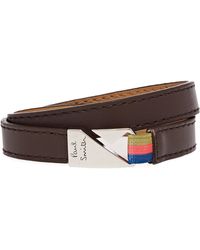 Paul Smith Leather Hook Bracelet - Bruin