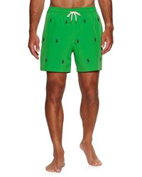 Heren Kleding voor voor Strandkleding Polo Ralph Lauren Synthetisch Recycled Polyester Traveler Zwembroek in het Groen voor heren 