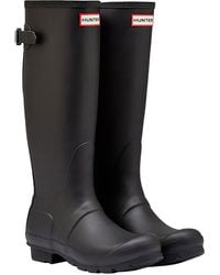 HUNTER Original Adjustable Back Short Rain Boot in Natural | Lyst