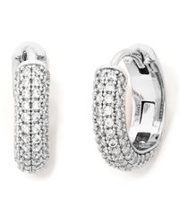 Kate Spade Earrings Pave Mini Huggies - Bianco