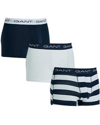 GANT Rugby Stripe Trunk 3-pack Brief - Blue