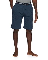 Uomo Abbigliamento da Nightwear e sleepwear da Pigiami e loungewear Pigiami Retro Shield Pajama Shorts da Uomo di GANT in Blu 