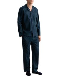 GANT Stripe Set Shirt And Trousers Pyjamas - Blue