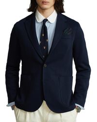 Polo Ralph Lauren Polo Soft Double-knit Single Breasted Sportcoat Jas - Blauw
