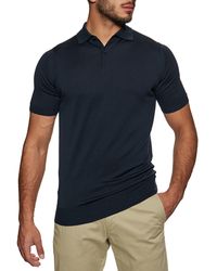 Polo John Smedley pour homme en coloris Bleu Homme Vêtements T-shirts Polos 
