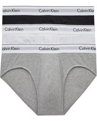 Calvin Klein 3 Pack Hip Brief - Grijs