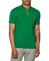 Polo cotone da Uomo di GANT in Verde Uomo Abbigliamento da T-shirt da Polo 
