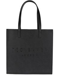 Ted Baker Crosshatch Large Logo Icon Bag - Black