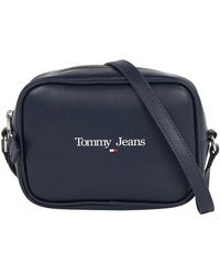 Tommy Hilfiger Essential Faux Leather Camera Bag - Blue