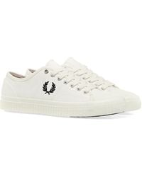Fred Perry Womens Pale Olive Kingston Microfibre Trainers Ladies Casual Shoes