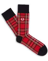 Mens Clothing Underwear Socks Fred Perry Cotton Tipped Socks in Red for Men 