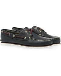 Timberland Classic 2 Eye Boat Shoes - Blue